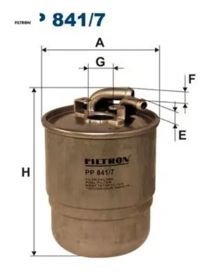 Yakıt fıltresı mercedes om642 w204 c219 w164 w463 w639 b906 fıltron a6420920101 resmi