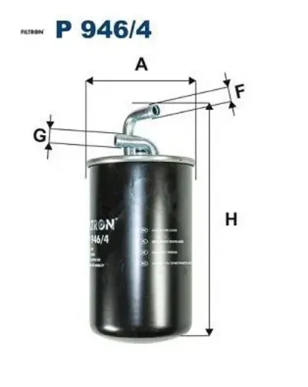 Yakıt filtresi jeep compass 06> dodge journey 08> calıber 08> avenger 07>11 chrysler sebrıng 07> 2.0 fıltron k05166780aa/ 0585581ad/ 0585581ac resmi