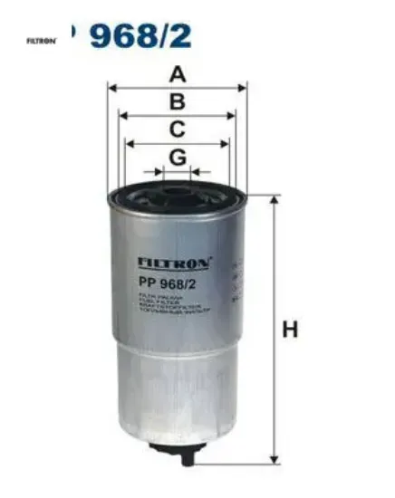 Yakıt filtresi fıat punto ıı 188/188ax 1.9 jtd 85hp 11/01-10/09 fıltron 46807036 resmi