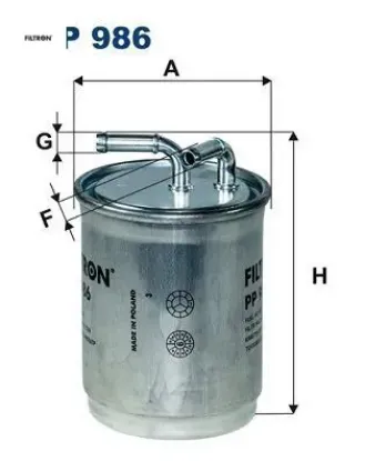 Yakıt filtresi cordoba-ıbıza ıv-v 02-09 polo 05 fabıa 05-08 roomster 1.4tdı-1.6tdı-1.9tdı fıltron 6q0127400f/ 6q0127401f resmi