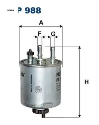 Yakıt filtresi kangoo 1.5dcı 08 laguna ııı 1.5dcı-2.0dcı-3.0dcı 08 fıltron 8200638748 resmi