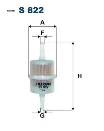 Yakıt filtresi alfa romeo audi citro n daewoo-fs lublin daihatsu fiat ford fso ısuzu lada ps822 fıltron 803201511c resmi
