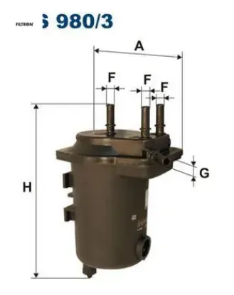 Yakıt filtresi megane ıı 1.5dcı 02 scenıc ıı 1.5 dcı 03 delıklı fıltron 7701061577/ 8200186218/ 164004298r resmi