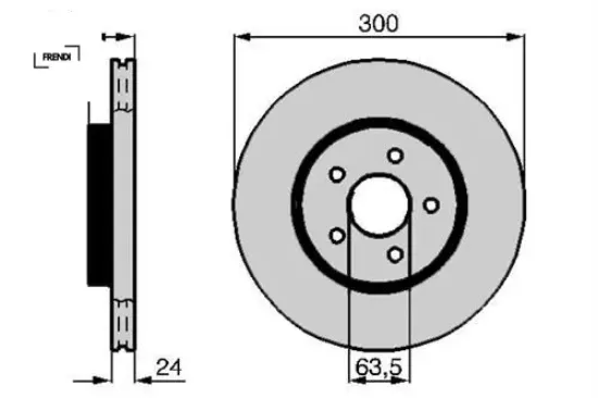 On fren dısk aynası mondeo ııı 00 07 jaguar x type 01 09 olcu 300 24 5 bıjon frendı 7s7j1125bb/ 1321488/ c2s42667 resmi
