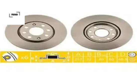 Ön fren aynası corsa d 07> corsa e 14> adam 13> punto evo-grande punto 05> 257x22x4dl havalı 14inç 5 frendı 13317922/ 93197241/ 569065/ 55700920 resmi