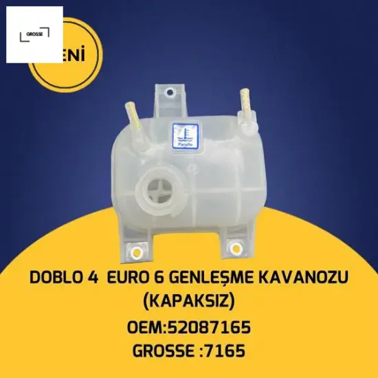 Radyatör ek su deposu genleşme kavanozu kapaksız doblo ıv 1.3 euro 6 grosse 52087165 resmi