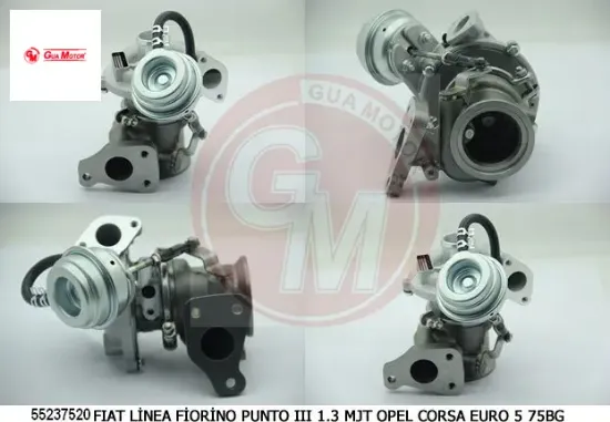 Turbo şarj fıorıno 07 lınea 09 punto 09 grande punto 05 11 1.3d mtj e5 corsa 1.3 cdtı a13dtc psa bıp gua 55237520/ 55231037 resmi