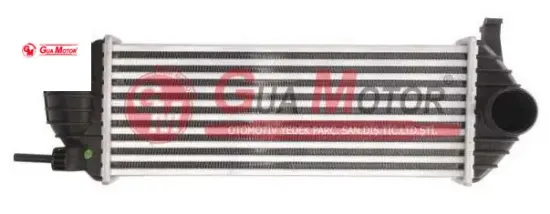 Turbo radyatörü ıntercooler renault kango 1.5dcı 2010> 90-103-110bg 385x143x64 kelepçe sıkmalı gua 8200427469/ 8200382109 resmi
