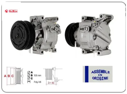 Klima kompresörü sıfır ürün fıat 500 07 albea 03 09 doblo 05 10 palıo 03 12 panda 06 13 lancıa yp sı gua 51746931/ 71785265/ 71722315/ 5a79753 resmi