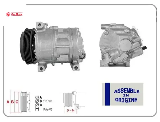 Klima kompresörü sıfır ürün fıat doblo 10 fıorıno 08 grande punto 05 15 lınea 07 punto evo 09 1 4 al gua 55194880/ 51794515/ 771789105 resmi
