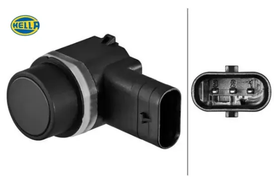 Park yardım sistemi sensörü.arka.ultrasonik sensör.3-kutuplu.siyah. Hella cj5t15c868aa resmi