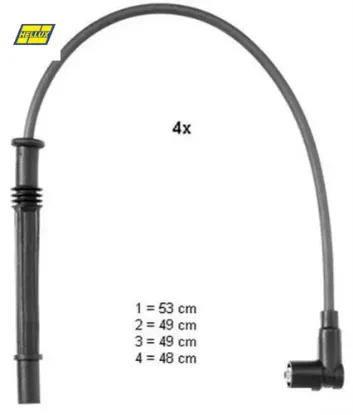 Buji kablosu clıo ııı-kng-twng 1.2 16v-dacıa logan mcv ıı 1.2 13 > sandero 1.2 16v 08 > hellux 224404659r/ 8200713680/ 2244800qaf resmi