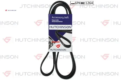 1264 k 6 kanallı kayış fıesta ııı-leon-toledo-bora-golf ıv-v-multıvan-transporter v hutchınson 1119151/ 6960612 resmi