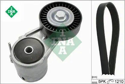 Alternatör gergi kiti astra f-g-h-combo-corsa b-c-zafıra-vectra c 1.4-1.6-1.8i-1.8 16v 5pk1210 63406 ına 1340555/ 90571758/ 1340514/ 9157970 resmi