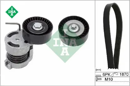 Kanallı kayıs setı bmw e81 e82 e87 e88 e46 e90 e91 e92 e93 e60 e84 e83 e85 kutuklu ına 11287524267/ 11281440378/ 6pk1870 resmi