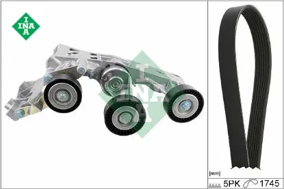 Kanallı kayıs setı mercedes w169 w245 kutuklu ına a6402002770/ 5pk1745 resmi