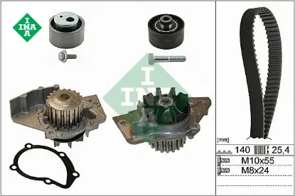Devirdaimli eksantrik gergi kiti 140x254 p206-306-partner-expert-berl-jumpy-scudo1.9d 98- dw8 ına 0831.58/ 0831.59/ 0831.N2/ 0831.R7 resmi