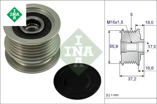 Alternatör gergi rulmanı alternatör kasnağı polo-felıcıa-ıbıza 1.7 sdı - 1.9 d aef-aku ına 028903119ap/ 028903119s resmi