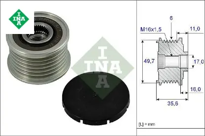 Alternator kasnagı w202 w203 cl203 c209 w210 w461 w163 w220 w638 w639 b901 b904 ına a6111550415 resmi