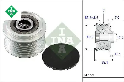 Alternatör kasnağı rulmanlı master ıı-movano- patrol-terrano 3.0 03 ına 231502w200/ 231502w20a/ 231502w20b resmi