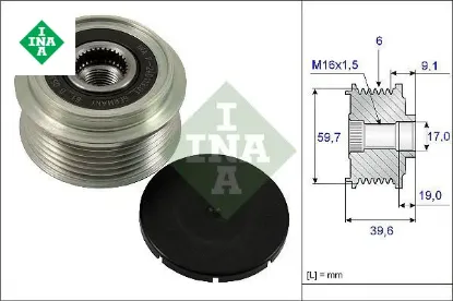 Alternatör gergi rulmanı astra g-h-corsa c-d-merıva-zafıra 1.7cdtı-combo 1.7cdtı 16v ına 1204366/ 6204889 resmi