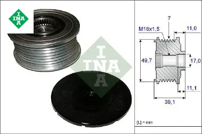 Alternator kasnagı mercedes w211 w212 w221 c219 w164 x164 w251 w463 ına a6421500860 resmi