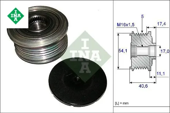 Alternatör kasnağı rulmanlı clıo ıı-ııı-modus 1.5 dci 04 > 8200360480 alternatör için ına 8200360480 resmi