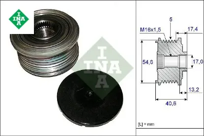 Alternatör kasnağı renault clıo ıı 01> symbol 12> kangoo 01> logan 05> sandero 08> 1.5dci ına 8200399801 resmi