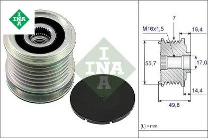 Alternator kasnagı mercedes w203 s203 cl203 w204 c209 r171 ına a2711550215 resmi