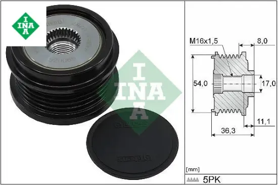 Alternatör kasnağı astra k 1.4 ınsıgnıa b 1.5 b14xe-xnt-xft-xfl-d14xft-xfl-b15sft-d15sft-sfl ına 12674910/ 12638803/ 1202469 resmi