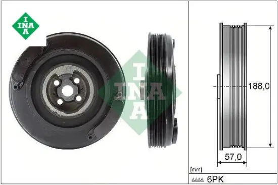 Krank kasnağı transporter t4-volt lt35 2.4d-2.5 tdı-crafter 2.5 tdı anj-apa-aat-aab-agx ına 074105251t/ 074105251ac resmi