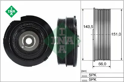Krank kasnagı m47 e46 e39 ına 11232247565 resmi