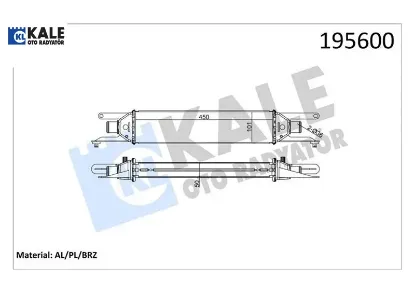 Turbo radyatörü ıntercooler lınea 1.3jtd 450x101x50 al al sistem kale radyatör 51785221 resmi
