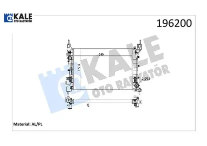 Radyatör lınea 1.4 mpı 1 sıra al pl sistem kale radyatör 51784706 resmi