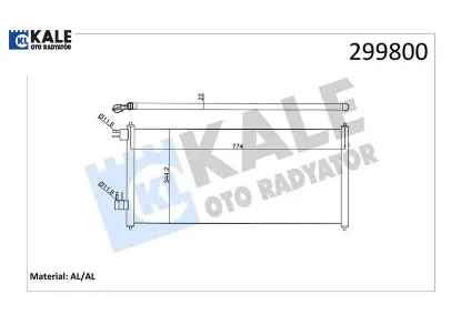 Klıma radyatörü connect 02 14 1.8 tdcı 75-90-110ps kale radyatör 2t1h19710ac/ 4488406/ 2t1h19710ab resmi