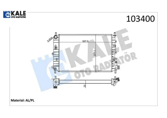Motor su radyatoru escort clx 1.6 zetec 95 01 2 sıra al pl kale radyatör 94at8005ba resmi