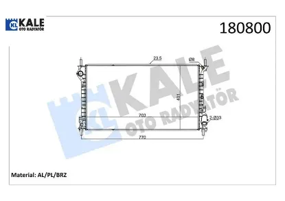Motor su radyatoru connect 1.8tdcı 03 06 ya da 09 13 klımalı kale radyatör 8t168005ba/ 1365996 resmi