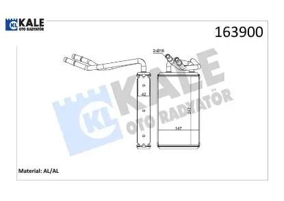 Kalorıfer radyatoru transıt v347 06 klımalı kale radyatör 6c1h18476bb/ yc1h18b539bb resmi