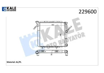 Radyatör borulu r9 2 sıra al pl sistem kale radyatör 7700765602/ 7700759196/ 7701406496 resmi