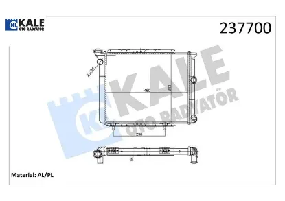 Radyatör borulu r11 flash 2 sıra al pl sistem kale radyatör 7702188511 resmi
