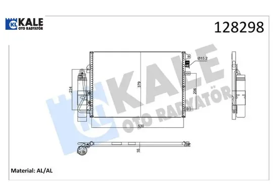 Klima konderseri radyatörü clio ıı 98 05 clıo symbol ı 01 kangoo 97 symbol ıı 08 14 1.2 d7f 1.4 k4j kale radyatör 8200106950/ 8200757789/ 7700428083 resmi
