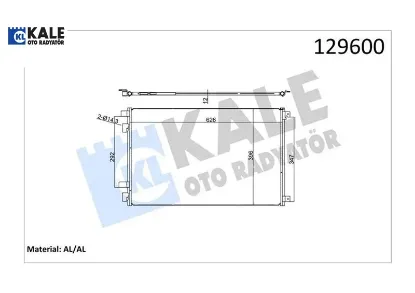 Klima radyatörü kondenser megane ıı 03 scenıc ıı 03 grand scenıc ıı 03 1.5dci 1.6 1.9dci 2.0 kale radyatör 8200115543/ 8671017589 resmi