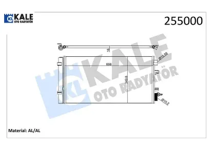 Klima radyatörü kondenser fluence 09 megane ııı 09 scenıc ııı 09 1.2tce 1.5dci 1.6 1.9dci 2.0 kale radyatör 921000294r/ 921003293r/ 921009956r resmi