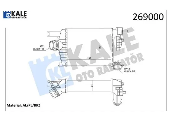 Turbo radyatörü ıntercooler clıo ıv 12 captur 13 duster 13 0.9tce 1.2tce 1.5dci kale radyatör 144961381r resmi