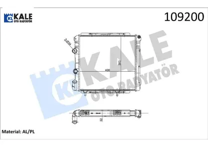 Radyatör r9 1.4 enj 2 sıra al pl sistem kale radyatör 7702262000 resmi