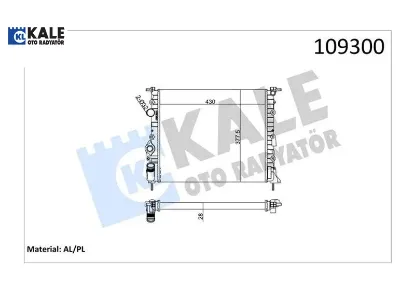 Radyatör mgn-scenıc 1.6 1.4 e7j 2 sıra al pl sistem kale radyatör 7700838134/ 7700836301/ 7702258282 resmi