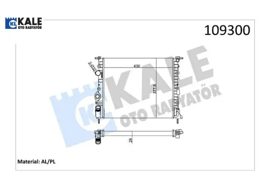 Radyatör mgn-scenıc 1.6 1.4 e7j 2 sıra al pl sistem kale radyatör 7700838134/ 7700836301/ 7702258282 resmi