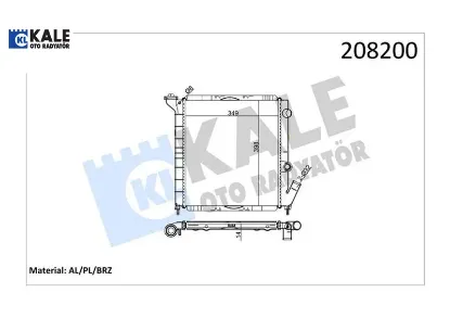 Radyatör al/pl/brz 9 gtl-express 1.1 kale radyatör 7700773968/ 7702146438/ 7702159882 resmi