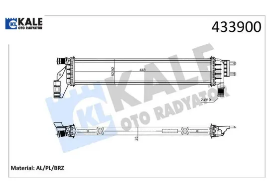 Yardımcı su radyatörü express 21 sandero ıı 12 logan mcv ıı 13 dokker 18 21 lodgy 18 duster ıı 18 1. Kale radyatör 214108831r resmi