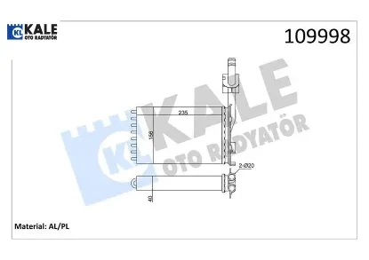 Kalorifer radyatörü r21 optıma-cncrd ac klimasız 234x157x42 2 sıra al pl sistem kale radyatör 7701032297 resmi